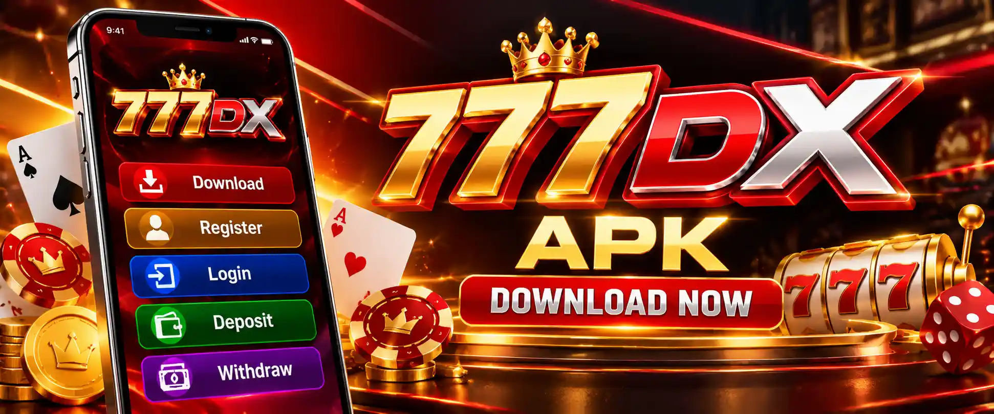 777DX apk Casino App Promotion