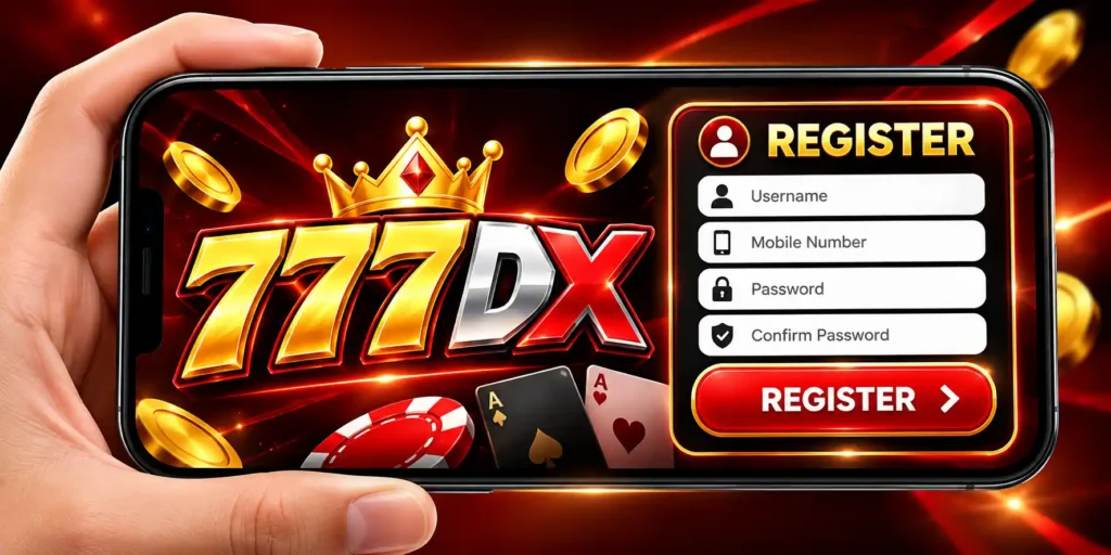 777DX Casino Register Banner