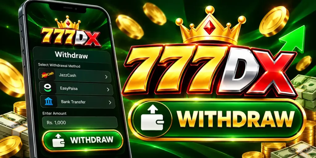 777DX Green Gold Withdraw Banner